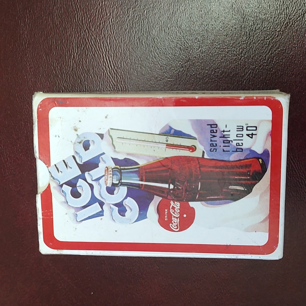 Vintage coca cola playing cards